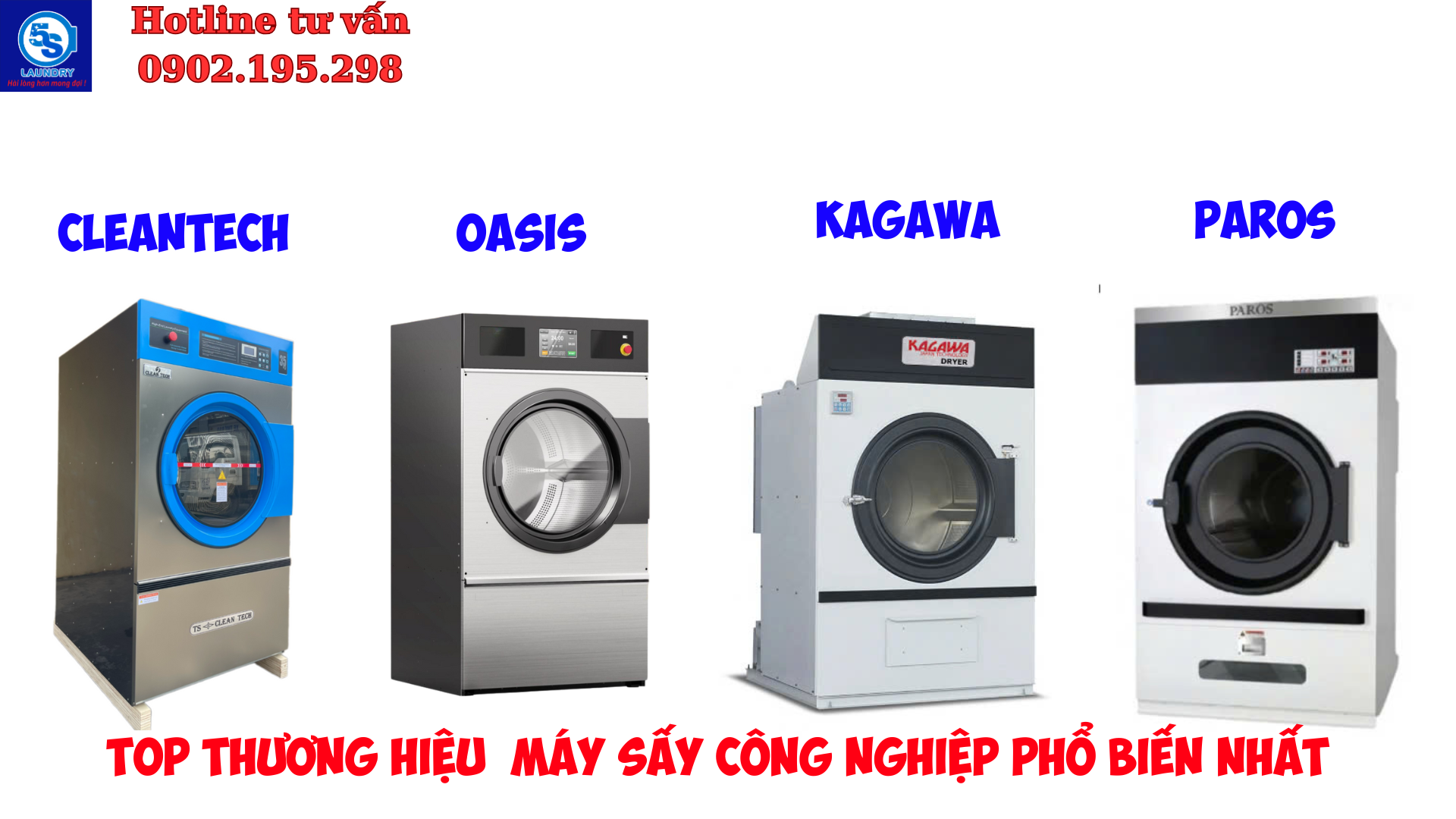 máy giặt sấy công nghiệp cleantech